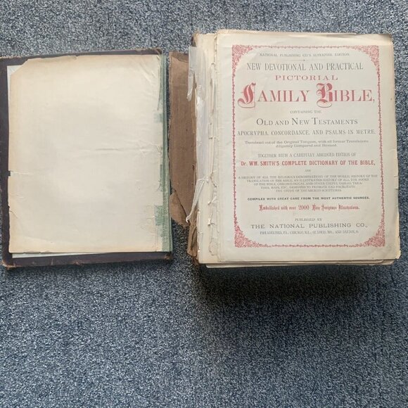 Family Bible Year Printed 1880’s by The National Publishing Co AS IS - Picture 13 of 16